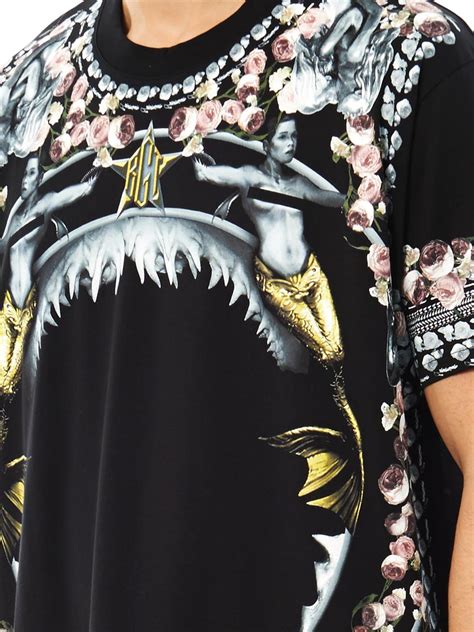 givenchy shark mermaid t shirt|Shark printed t.